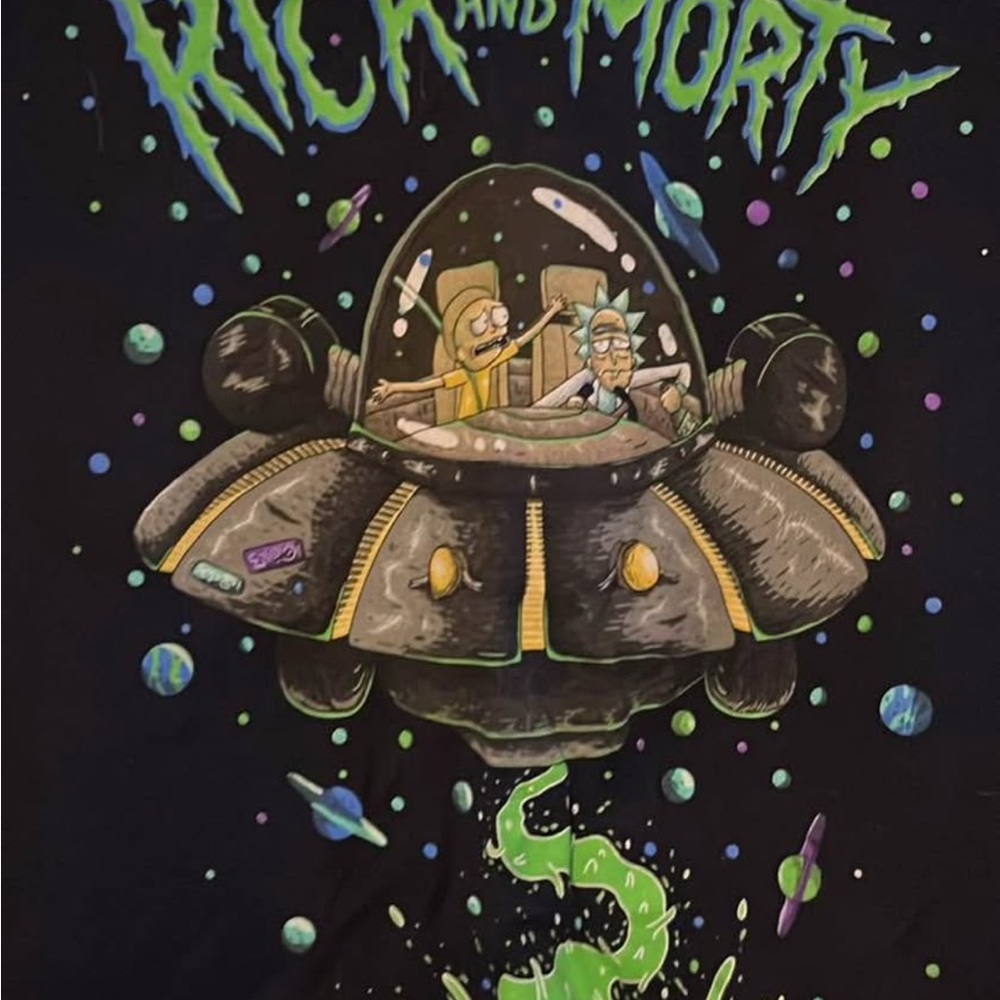 Ripple Junction Black Rick and Morty Tee